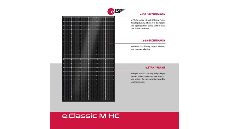 Palet 30buc 11,7kW Panouri Fotovoltaice 390W - Energetica e.Clasic M HC