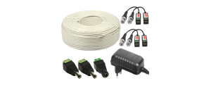 Kit conectori pt 2 camere alimentator 2A 50m cablu UTP