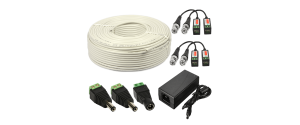 Kit conectori pt 2 camere alimentator 4A 50m cablu UTP