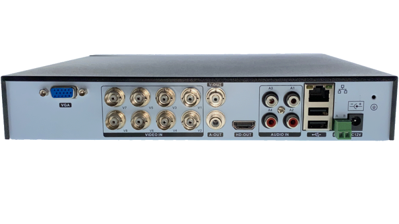 Inregistrator OOGIS ESR-6808X ● H.265+/H.265/H.264 ● DVR: 8 porturi BNC 8MP camere AHD/TVI/CVI/CBVS cu CoaxAudio/4xAnalogic sau NVR: 8 canale 5MP camere IP/ONVIF, selectare 0-8 ● 1xSATA 3.5 ● Analiza AI