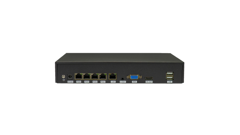 Inregistrator Retea OOGIS NVR-PS8810F-4P ● H.265 / H.264 ● NVR: 80Mb, cu 10 canale 8MP(4K) compatibil ONVIF, P6S ● 4  Porturi POE 65W ● Analiza AI