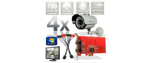 Kit PC supraveghere video 4 camere infrarosu exterior Full D1 700TVL Upgrade 8