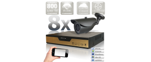Sistem supraveghere video - 8 camere cu 48X infrarosu exterior 700 TVL