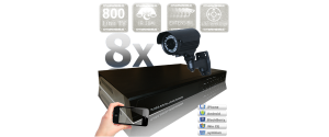 Sistem supraveghere video cu 8 camere infrarosu exterior UPGRADE 16