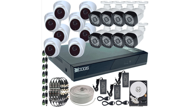 16 Camere 2MP 1080P IR 20m kit COMPLET supraveghere mixt 1080N, acces mobil, noapte/zi (1x Inregistrator ESR-6516N; 8x Camere Exterior BEN-XHD2-8; 8x Camere Interior HIP-XHD2-8; 1x HDD500GB-R Stocare si accesoriile incluse)