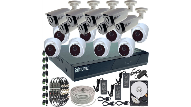 16 Camere 2MP 1080P IR 20m kit COMPLET supraveghere mixt 1080P, acces mobil, noapte/zi (1x Inregistrator ESR-6516X; 8x Camere Exterior BES-XHD2-8; 8x Camere Interior HIP-XHD2-8; 1x HDD500GB-R Stocare si accesoriile incluse)