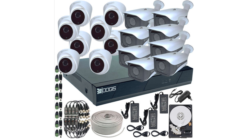 16 Camere 2MP 1080P IR 40m ARRAY kit COMPLET supraveghere mixt 1080N, acces mobil, noapte/zi (1x Inregistrator ESR-6516N; 8x Camere Exterior RST-XHD2-8; 8x Camere Interior HIP-XHD2-8; 1x HDD500GB-R Stocare si accesoriile incluse)