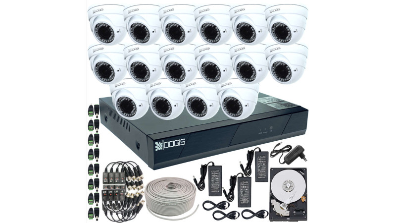 16 Camere 2MP 1080P IR 40m ARRAY kit COMPLET supraveghere Exterior 1080N, acces mobil, noapte/zi (1x Inregistrator ESR-6516N; 16x Camere Exterior RST-XHD2-8; 1x HDD500GB-R Stocare si accesoriile incluse)