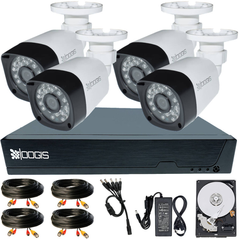 Foresee Short life Unmanned 4 Camere 2MP 1080P IR 20m kit COMPLET supraveghere Exterior 1080N, acces  mobil, noapte/zi