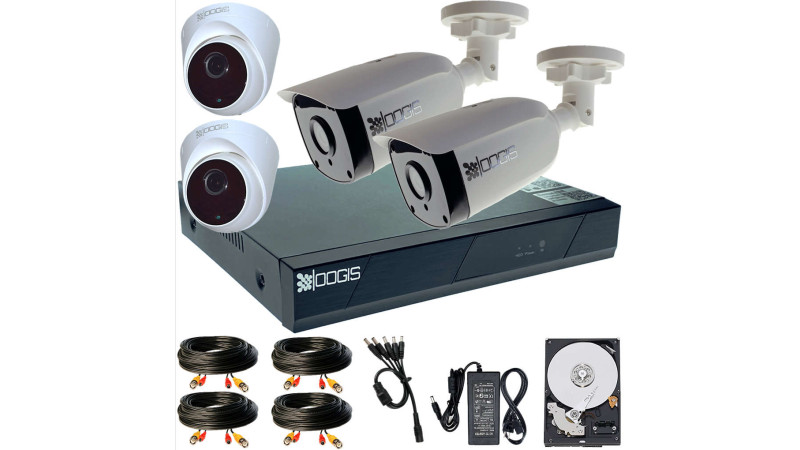 4 Camere 2MP 1080P IR 20m kit COMPLET supraveghere mixt 1080P, acces mobil, noapte/zi (1x Inregistrator ESR-6504N; 2x Camere Exterior BES-XHD2-8; 2x Camere Interior HIP-XHD2-8; 1x HDD500GB-R Stocare si accesoriile incluse)
