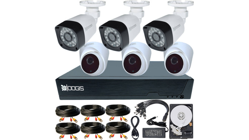 6 Camere 2MP 1080P IR 20m kit COMPLET supraveghere mixt 1080N extensibil la 8, acces mobil, noapte/zi (1x Inregistrator ESR-6508N; 3x Camere Exterior BEN-XHD2-8; 3x Camere Interior HIP-XHD2-8; 1x HDD500GB-R Stocare si accesoriile incluse)
