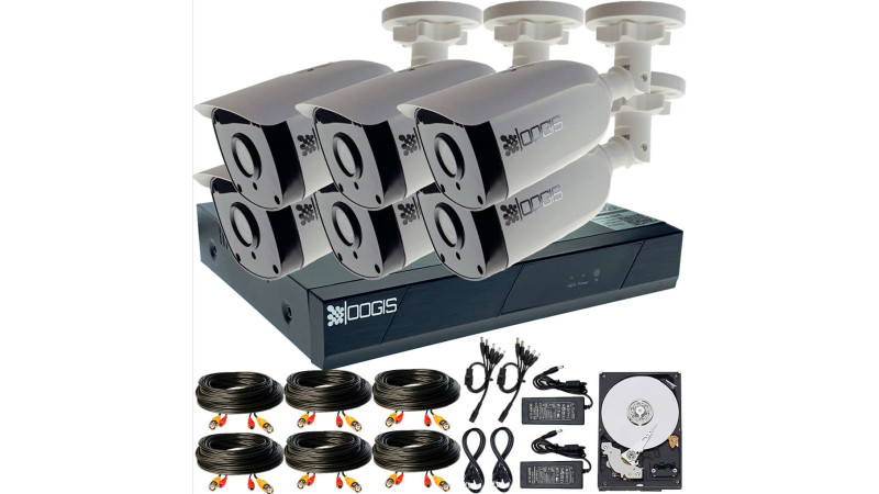 6 Camere 2MP 1080P IR 20m kit COMPLET supraveghere Exterior 1080P extensibil la 8, acces mobil, noapte/zi (1x Inregistrator ESR-6508N; 6x Camere Exterior BES-XHD2-8; 1x HDD500GB-R Stocare si accesoriile incluse)