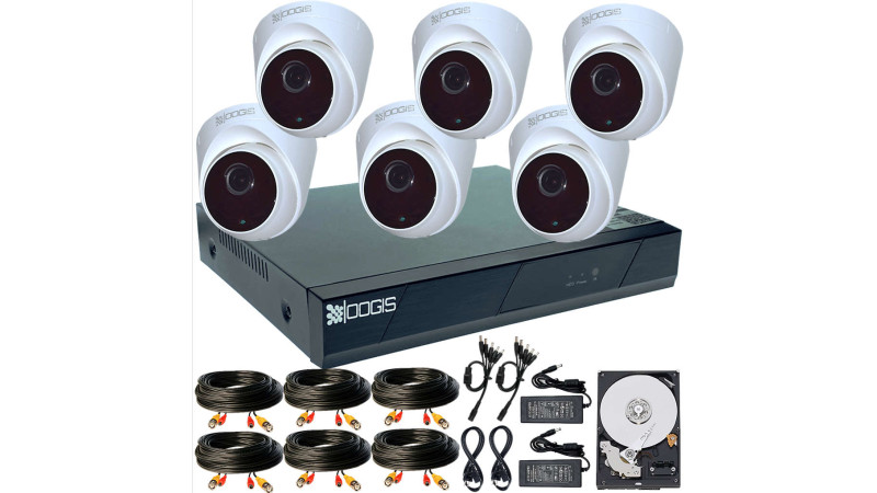 6 Camere 2MP 1080P IR 20m ARRAY kit COMPLET supraveghere Interior 1080N extensibil la 8, acces mobil, noapte/zi (1x Inregistrator ESR-6508N; 6x Camere Interior HIP-XHD2-8; 1x HDD250GB-R Stocare si accesoriile incluse)