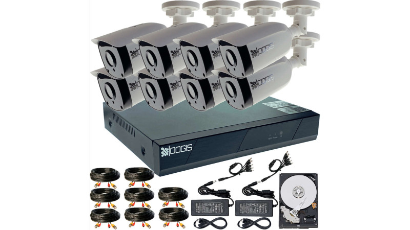 8 Camere 2MP 1080P IR 20m kit COMPLET supraveghere Exterior 1080P, acces mobil, noapte/zi (1x Inregistrator ESR-6508N; 8x Camere Exterior BES-XHD2-8; 1x HDD500GB-R Stocare si accesoriile incluse)