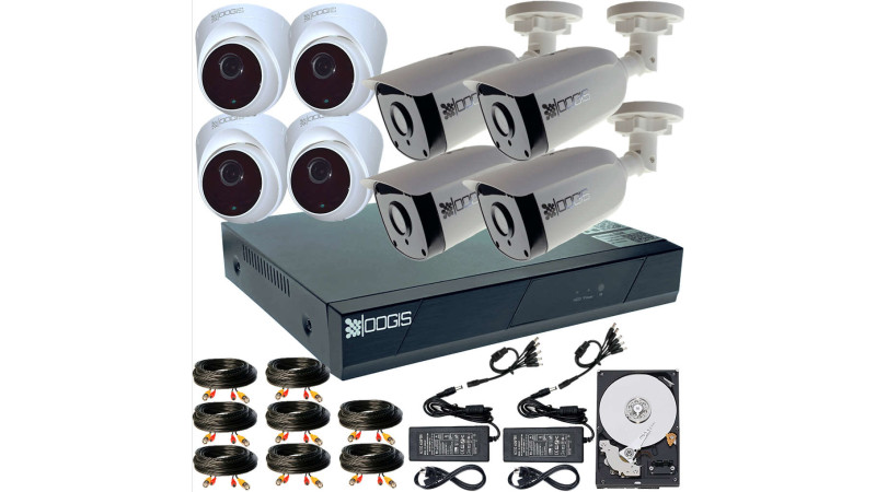 8 Camere 2MP 1080P IR 20m kit COMPLET supraveghere mixt 1080P extensibil la 16, acces mobil, noapte/zi (1x Inregistrator ESR-6516X; 4x Camere Exterior BES-XHD2-8; 4x Camere Interior HIP-XHD2-8; 1x HDD500GB-R Stocare si accesoriile incluse)