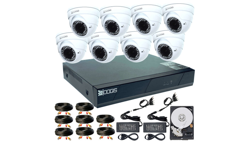 8 Camere 2MP 1080P Varifocale IR 20m kit COMPLET supraveghere antivandal 1080P, acces mobil, noapte/zi (1x Inregistrator ESR-6508N; 8x Camere Antivandal VAM-XHD2; 1x HDD500GB-R Stocare si accesoriile incluse)